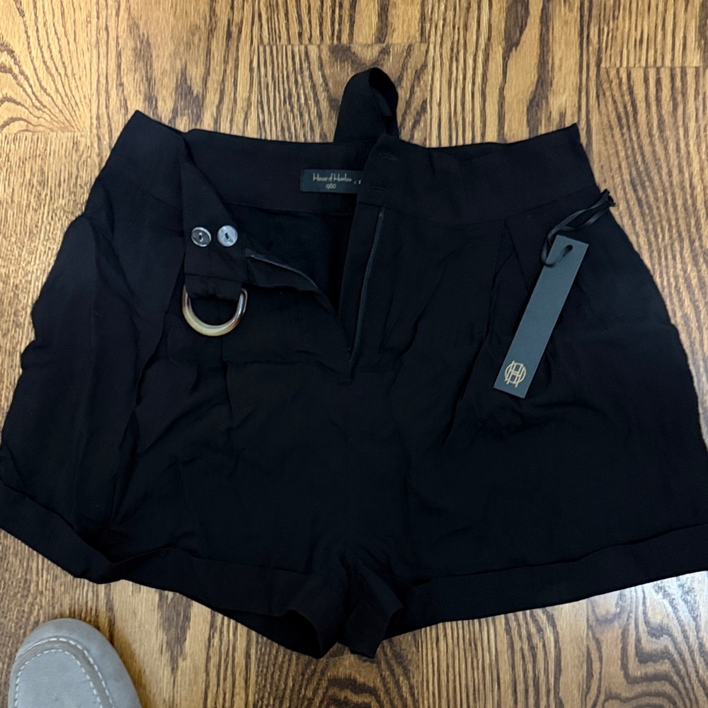 House of Harlow 1960 Black High Waist Shorts